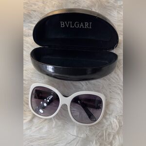 BVLGARI Stylish Black and White Sunglasses